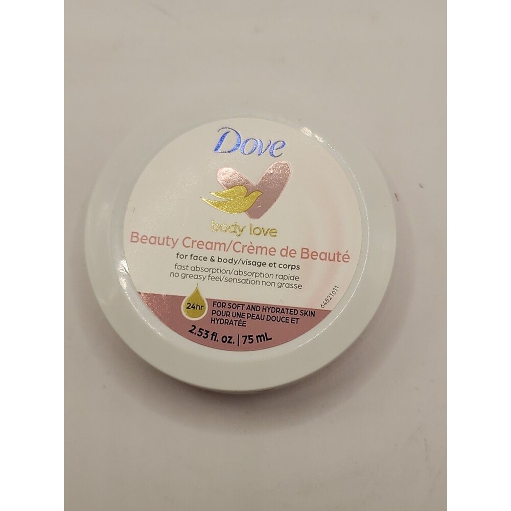 Dove Body Love Beauty Cream for Face & Body No Greasy 2.53 fl oz (1 Container)